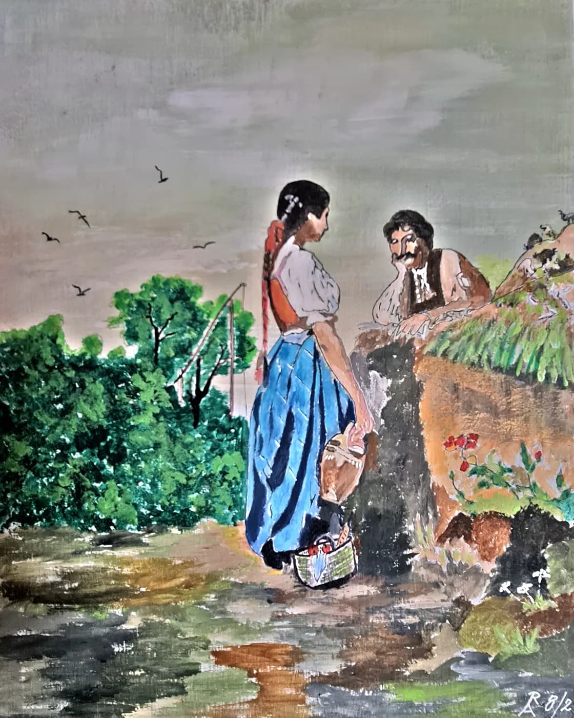 Begegnung am Brunnen — Arnold Rauchnagl