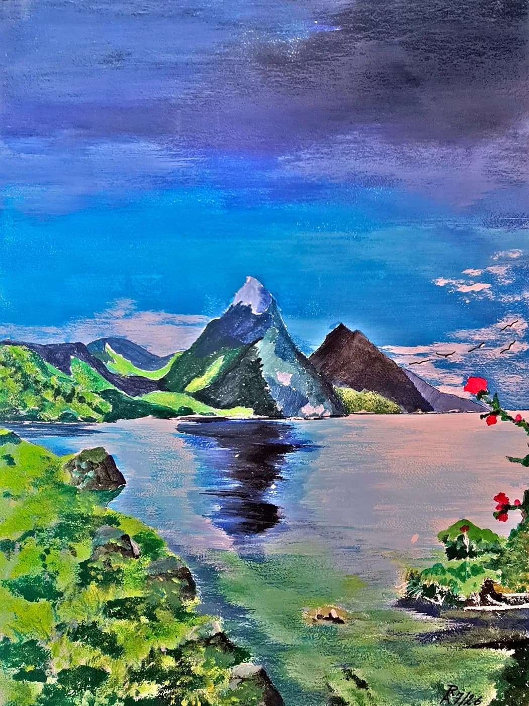 Bergspiegel im blauen Licht — Arnold Rauchnagl