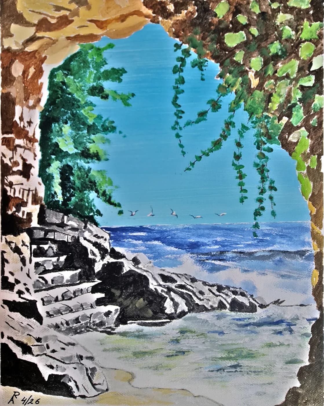 Blick aus der Felsengrotte — Arnold Rauchnagl