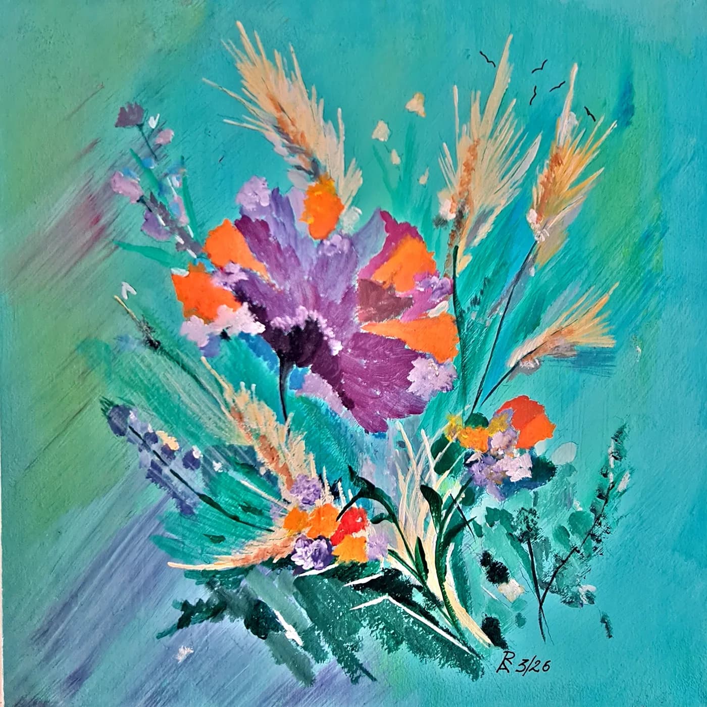 Blüten im Türkis — Arnold Rauchnagl