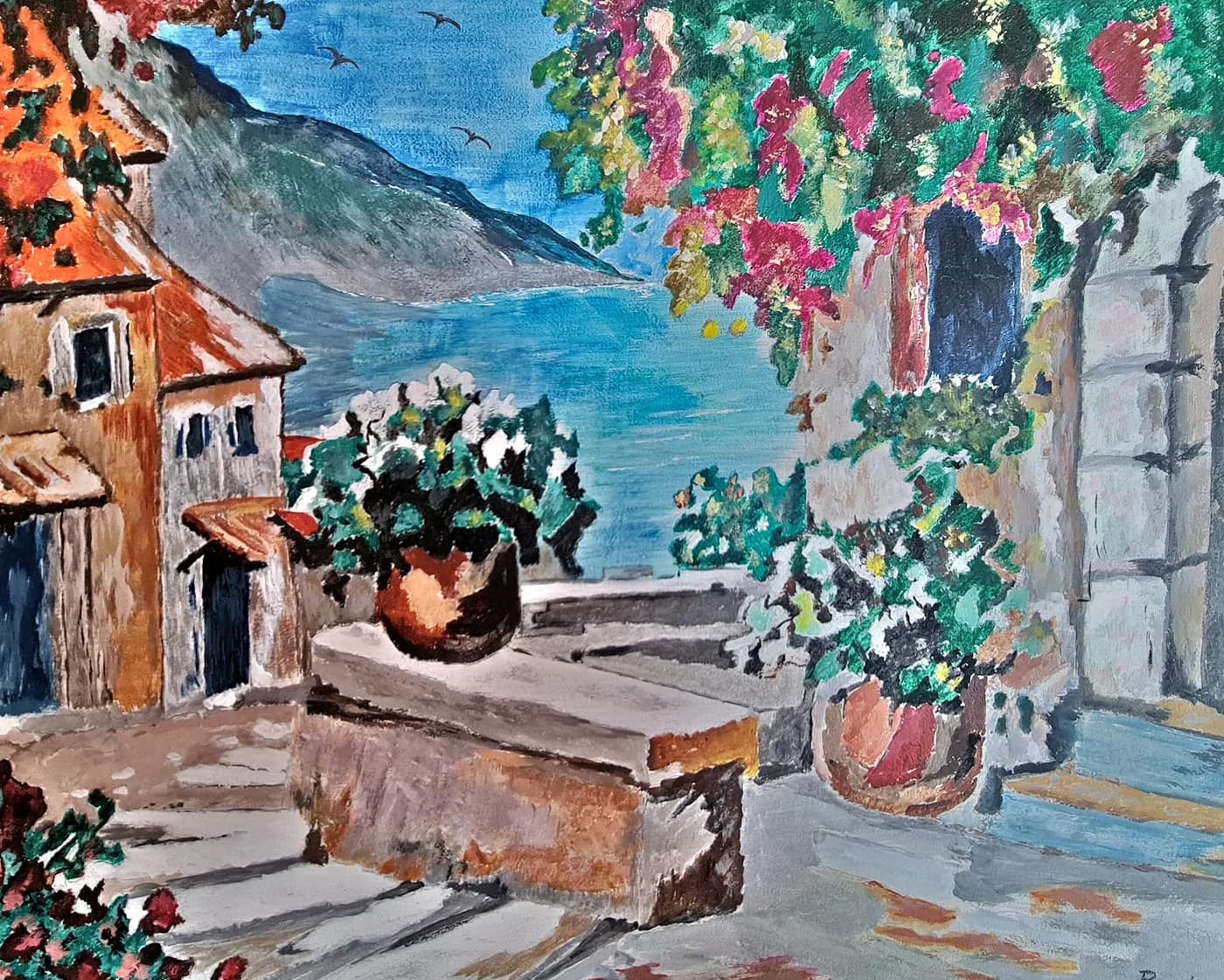 Blüten zwischen alten Häusern — Arnold Rauchnagl