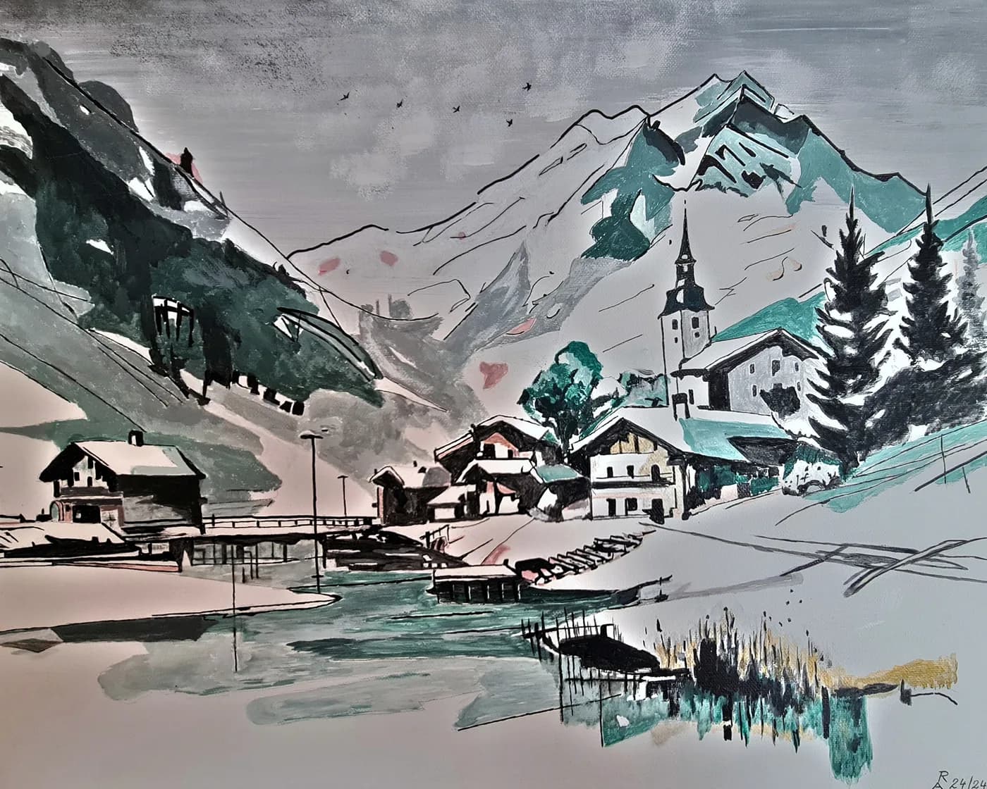 Dorf in grüner Stille — Arnold Rauchnagl
