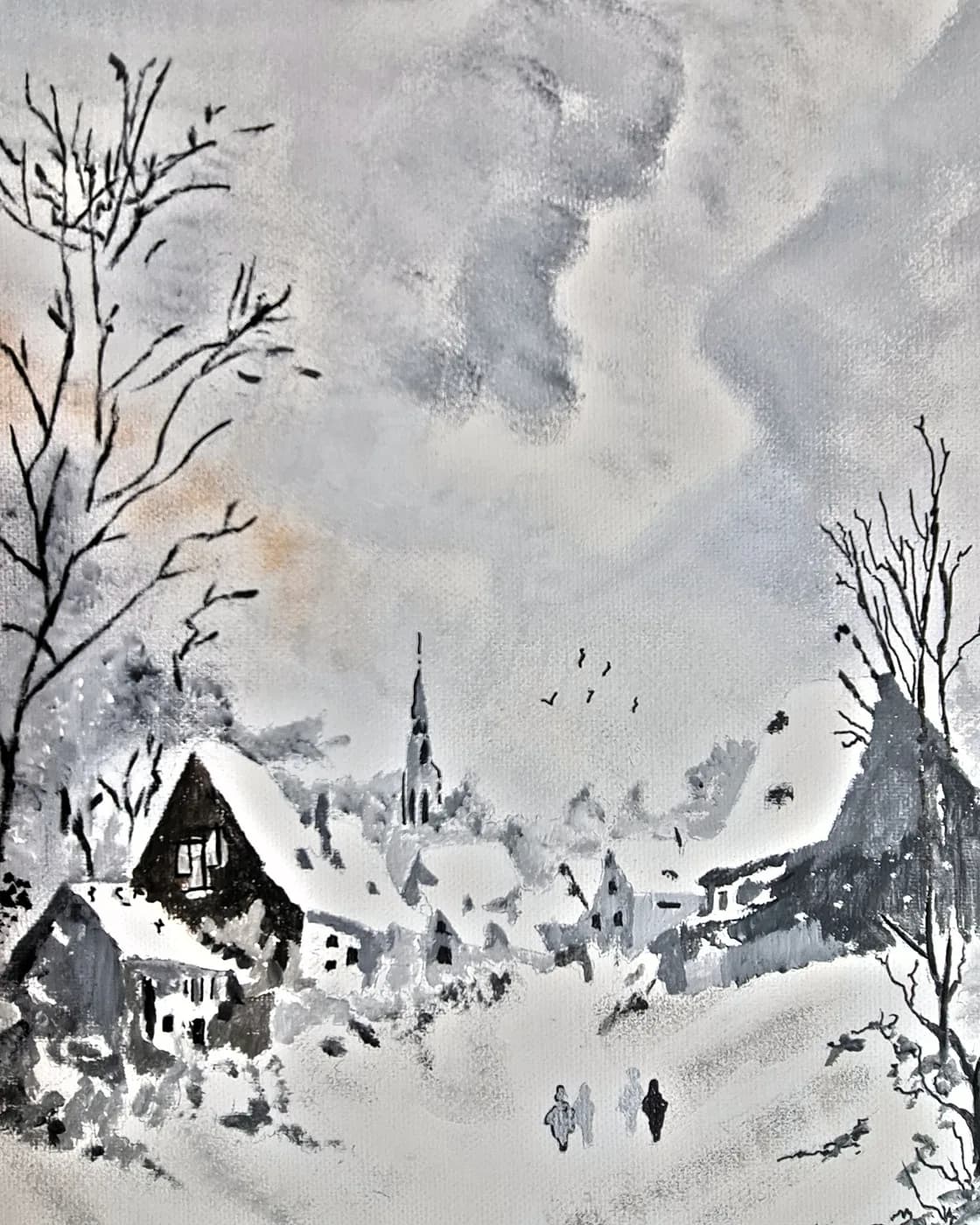 Dorf in winterlicher Stille — Arnold Rauchnagl