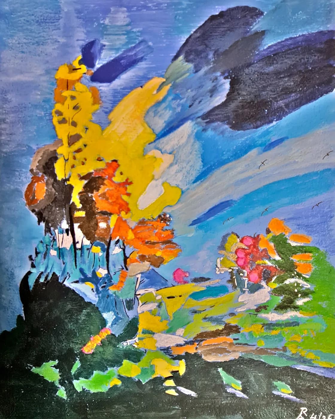 Gelbes Leuchten im Blau — Arnold Rauchnagl