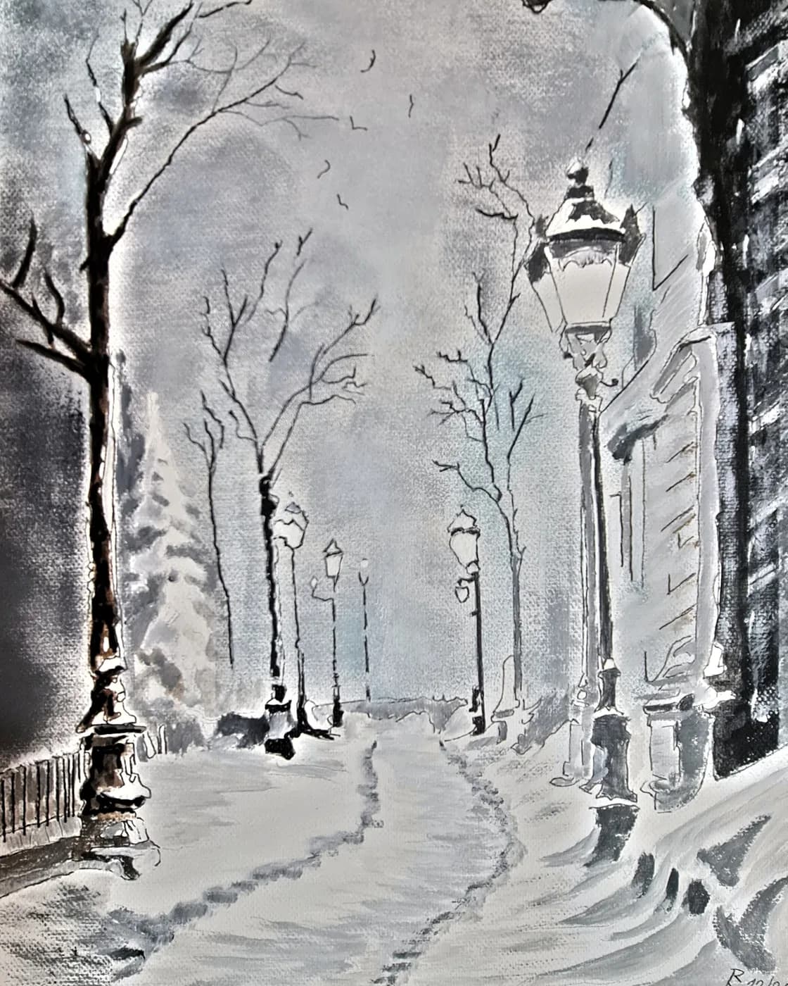 Laternen im Winterschweigen — Arnold Rauchnagl