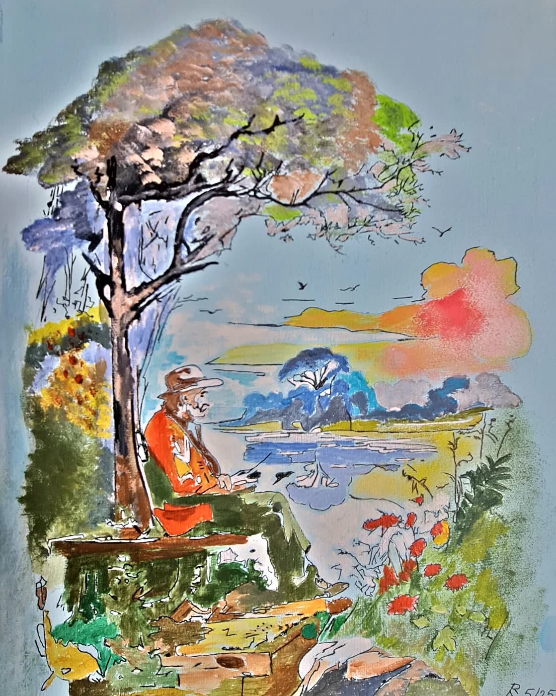 Muße am stillen Wasser — Arnold Rauchnagl
