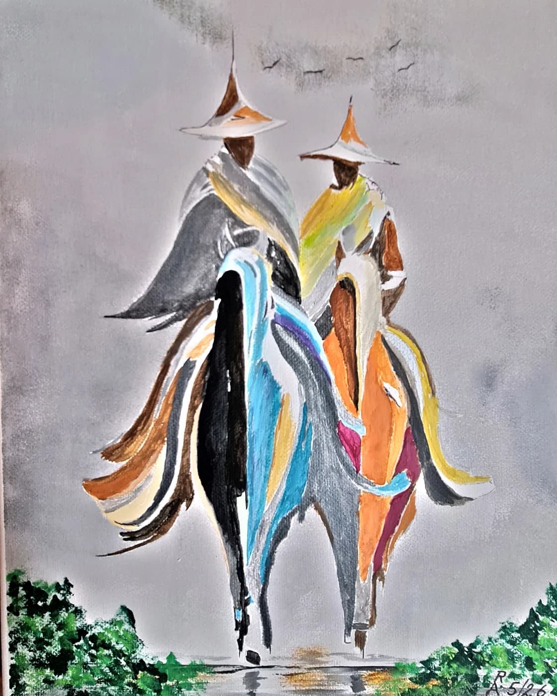 Reiter im grauen Morgen — Arnold Rauchnagl