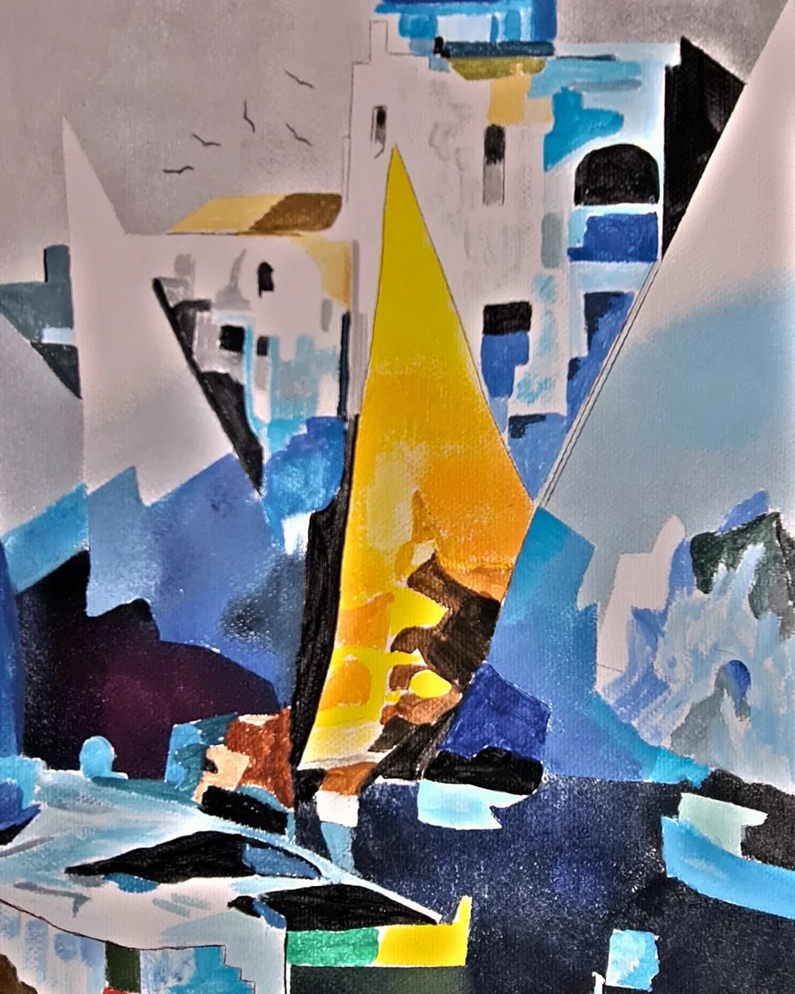 Segel vor blauer Kuppel — Arnold Rauchnagl