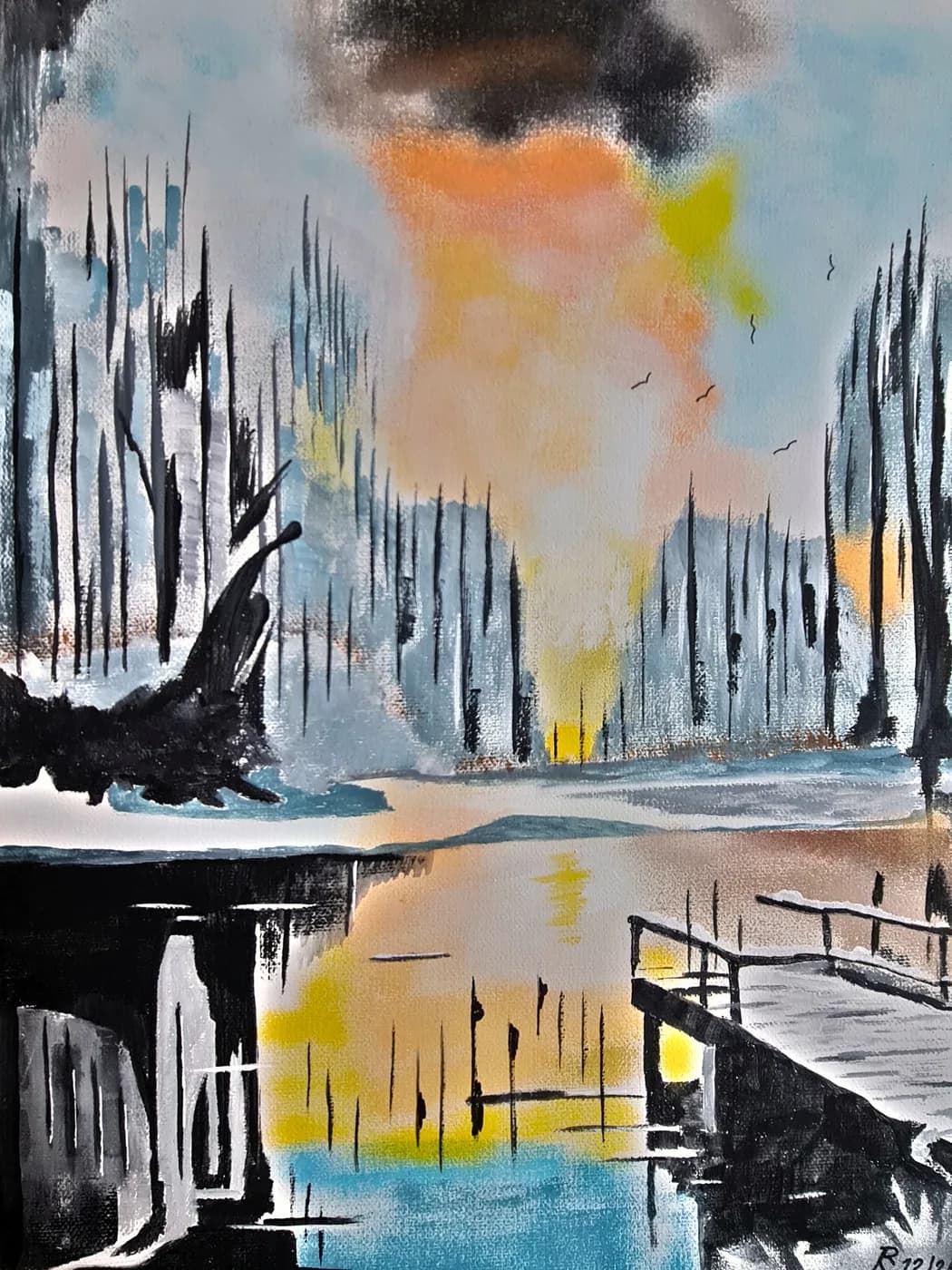 Steg ins Winterlicht — Arnold Rauchnagl