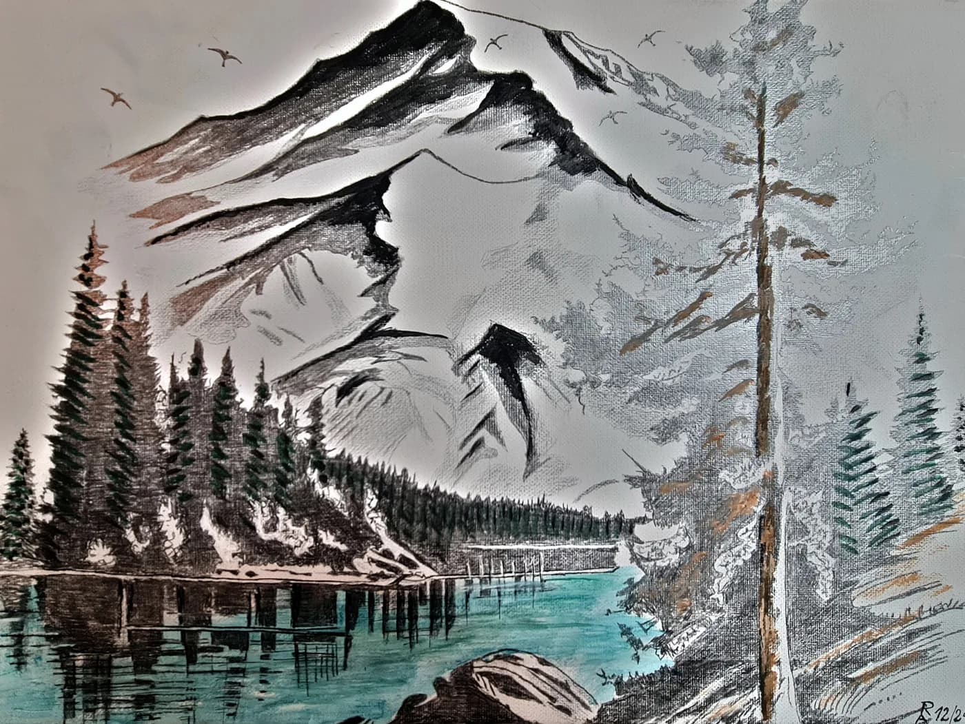 Bergsee in Grau und Türkis — Arnold Rauchnagl