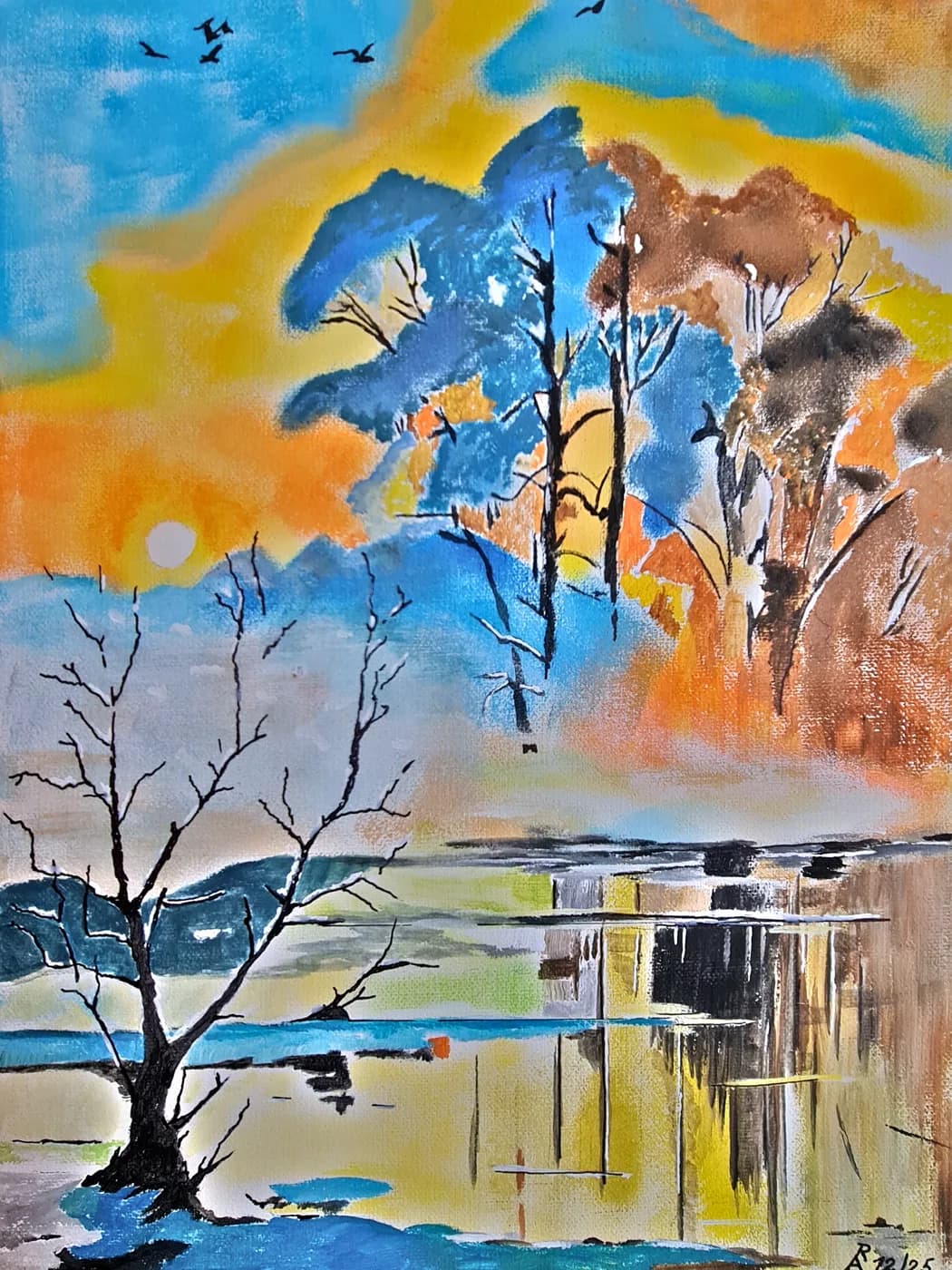 Ufer im Abendlicht — Arnold Rauchnagl