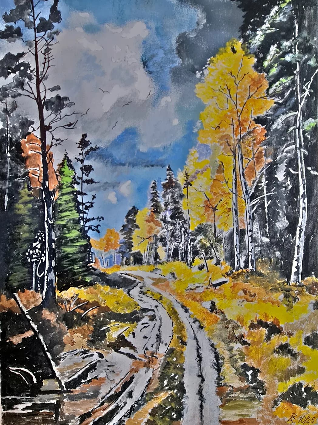 Waldweg im Herbstlicht — Arnold Rauchnagl