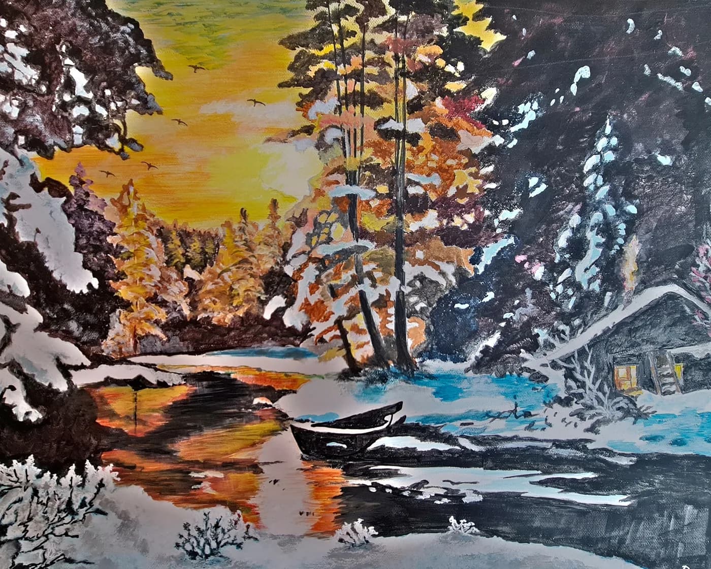Winter am goldenen Wasser — Arnold Rauchnagl