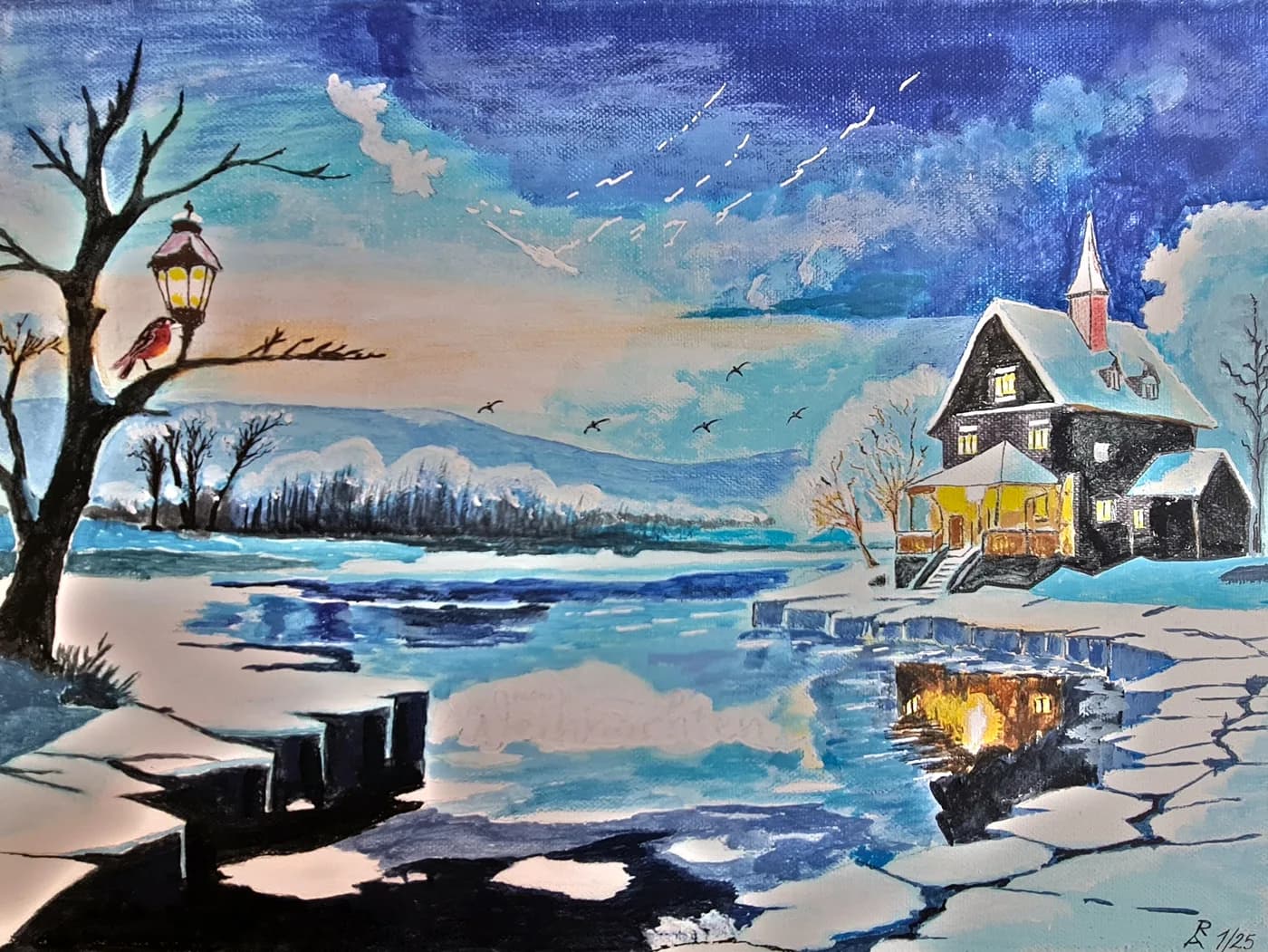 Winterlicht am See — Arnold Rauchnagl